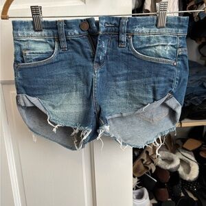 Blank NYC Distressed Blue Jean Shorts